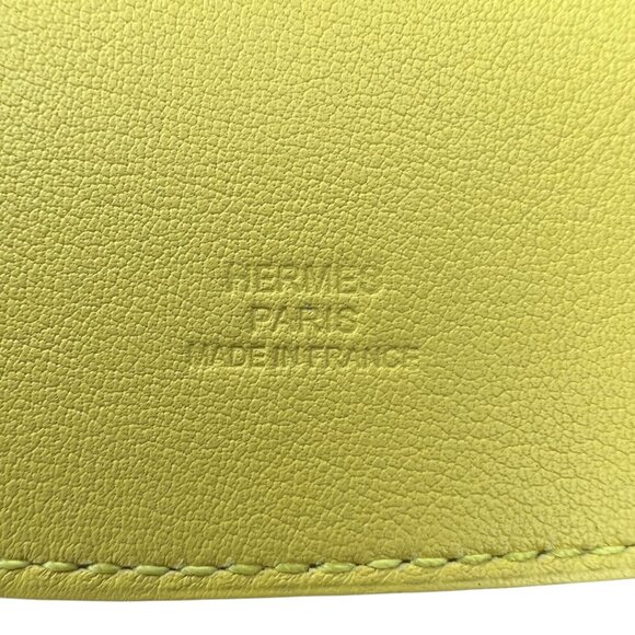 Hermes Swift Chevre Calfskin Lemon Yellow Credit Card Drivers License Wallet - Picture 4 of 7